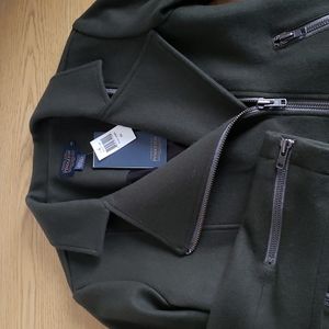 Pendleton wool moto jacket - olive green